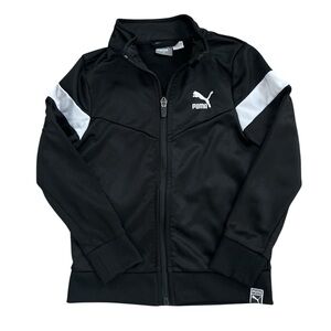 Puma Kid's Black and‎ White Logo Track Jacket Size 5 Boys